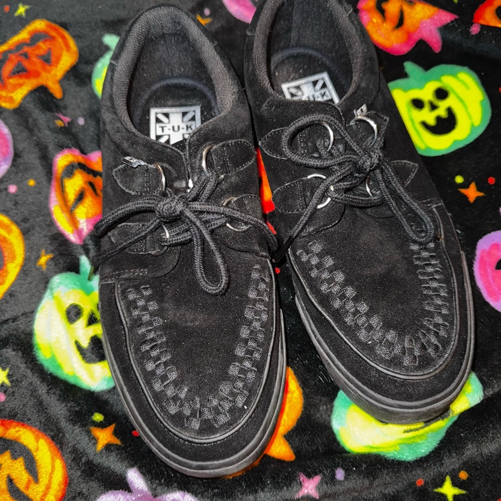 T.U.K Men's Black Suede Sneakers
